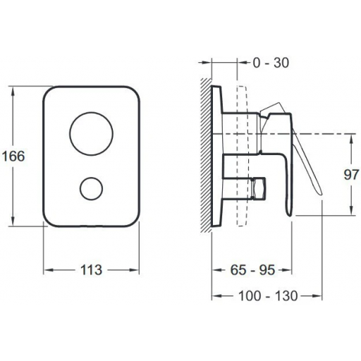 Смеситель для душа JACOB DELAFON July E98714-CP встраиваемый хром